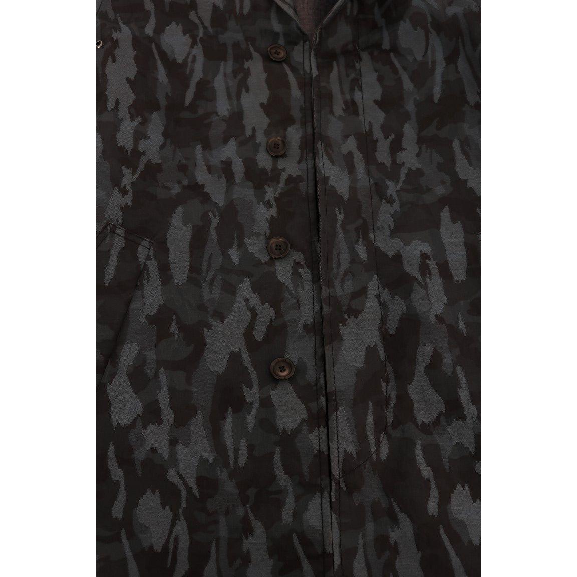 Dolce & Gabbana Blue Camouflage Trench Trench SIG60312-1