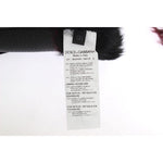 Dolce & Gabbana Black Leather Bordeaux Shearling Gloves LB107-3