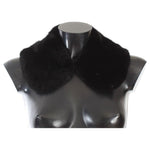 Dolce & Gabbana Black Mink Fur Shoulder Collar Scarf MS1565-7