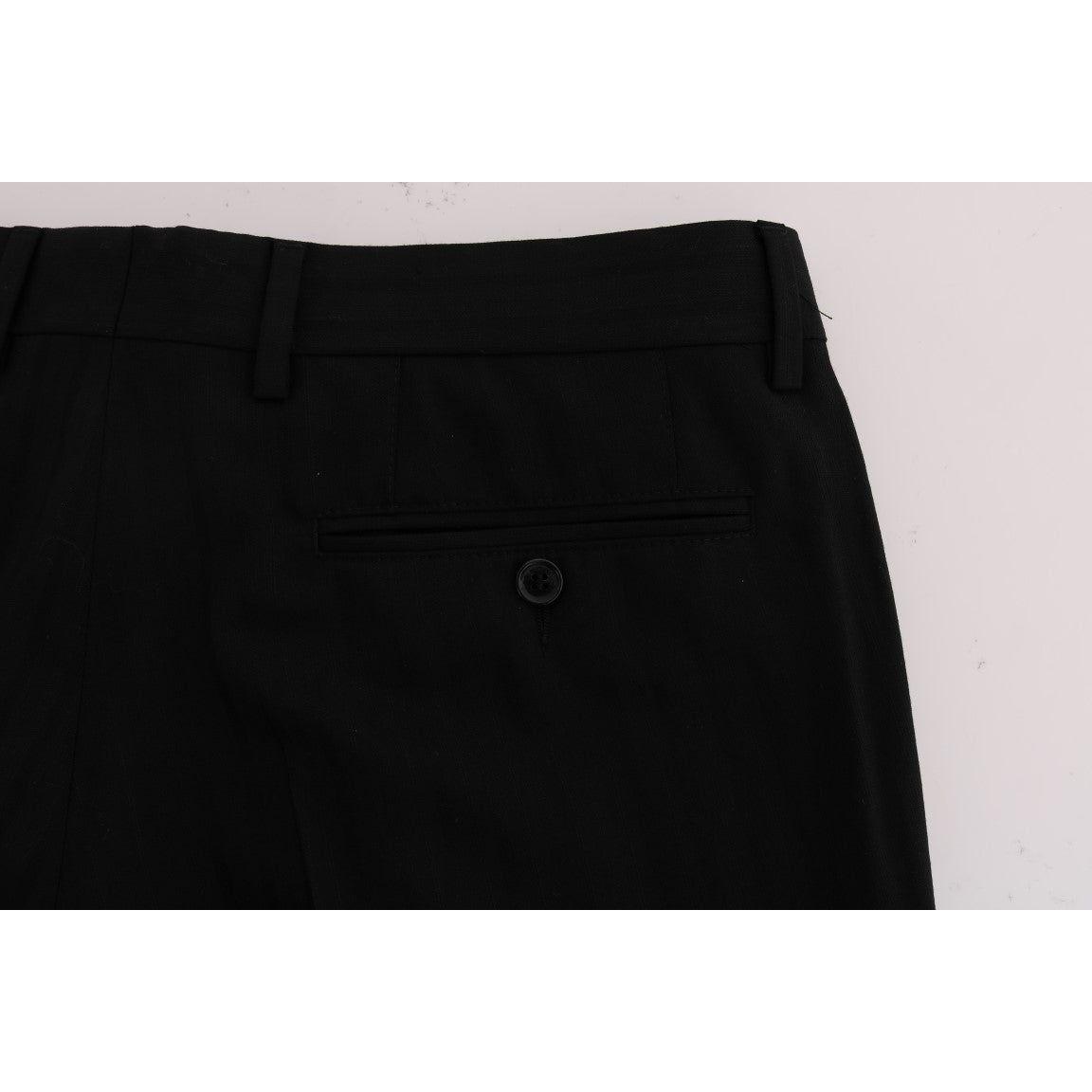 Dolce & Gabbana Black Striped Wool Stretch Pants PAN60381-54