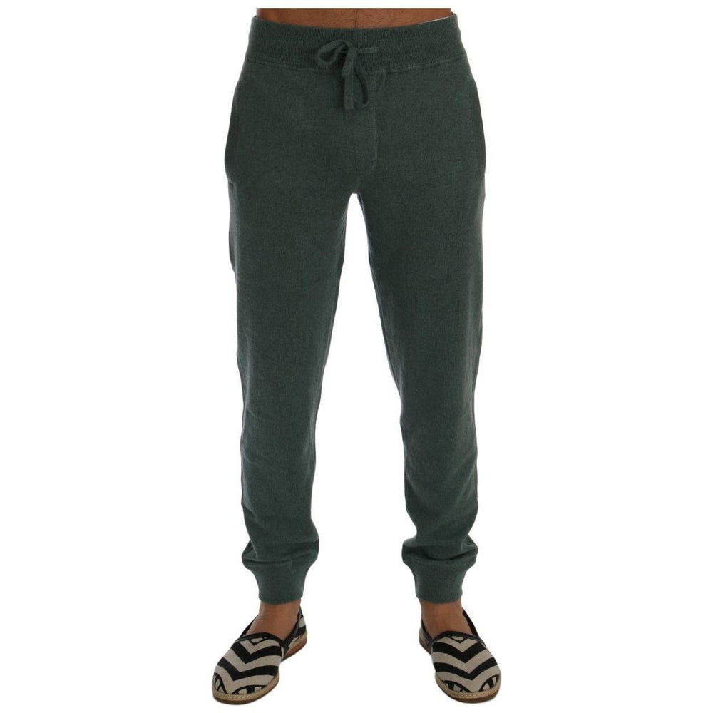 Dolce & Gabbana Green Cashmere Training Pants SIG60413-1