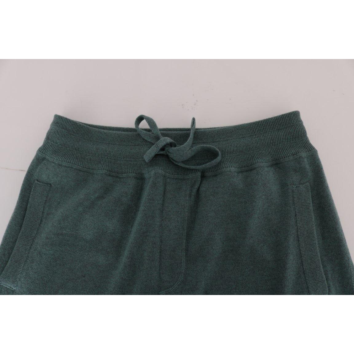Dolce & Gabbana Green Cashmere Training Pants