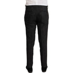 Dolce & Gabbana Black Brocade Formal 2 Piece MARTINI Suit KOS1994- 46