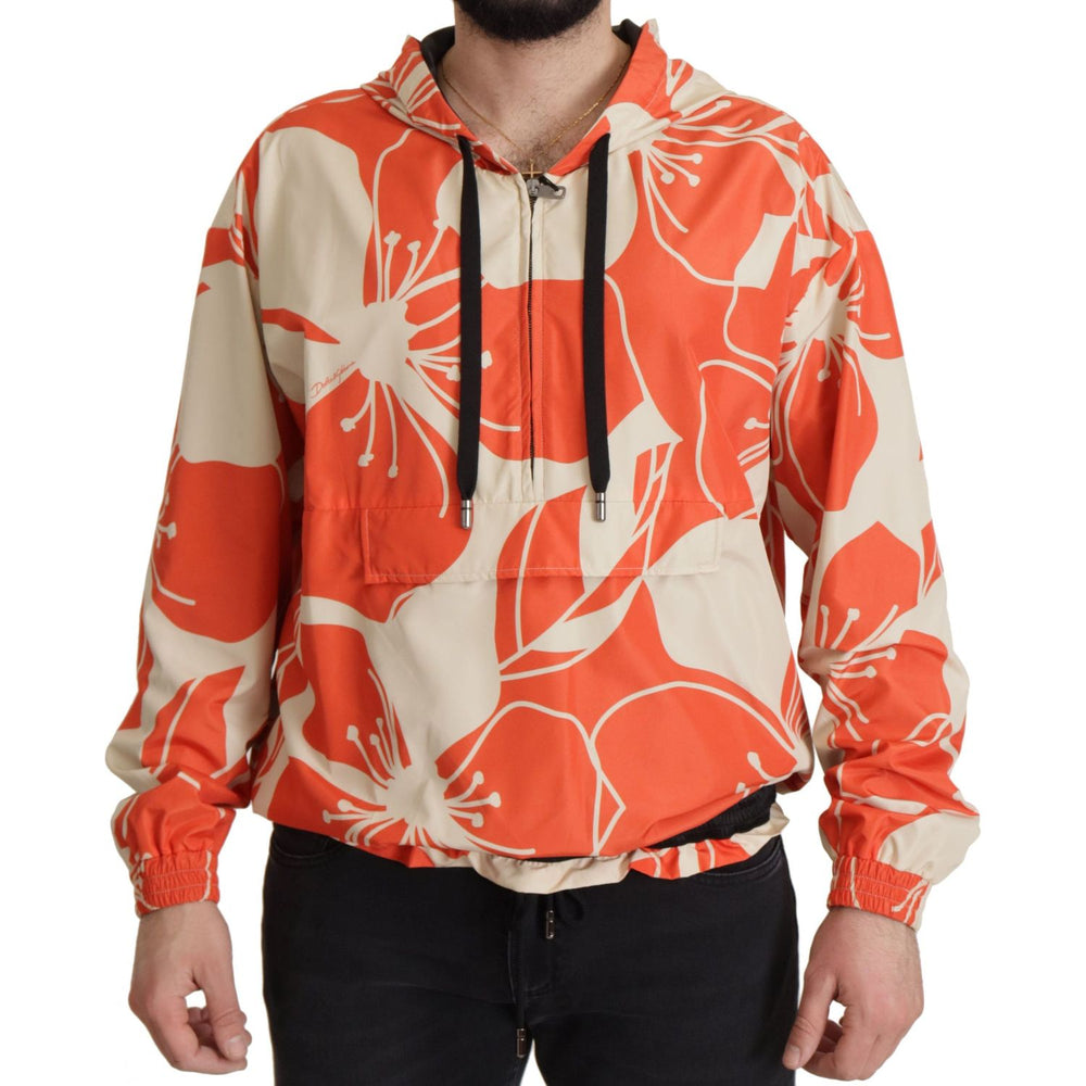 Dolce & Gabbana Multicolor Floral Hooded Pullover Sweater JKT3416- 50