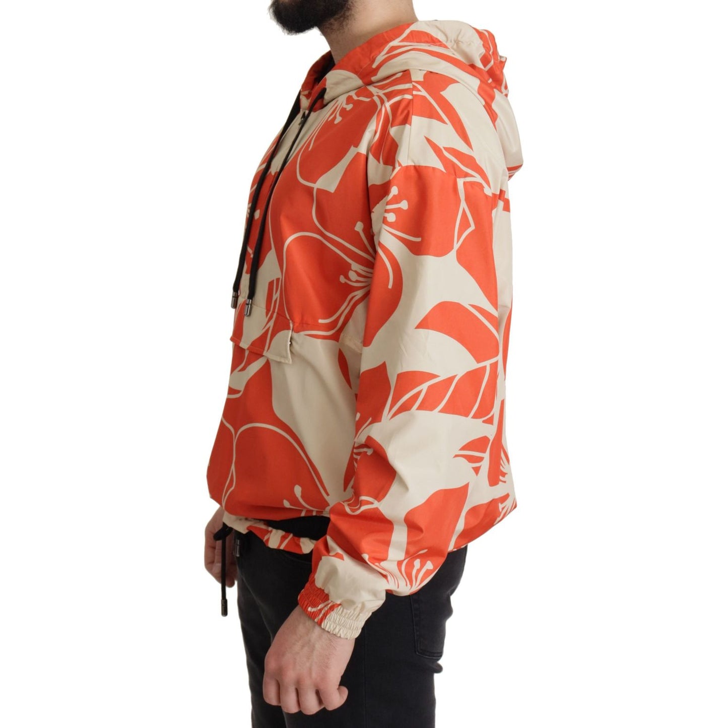 Dolce & Gabbana Multicolor Floral Hooded Pullover Sweater JKT3416- 50