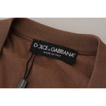 Dolce & Gabbana Brown Wool Men V-neck Pullover Sweater TSH7517- 39