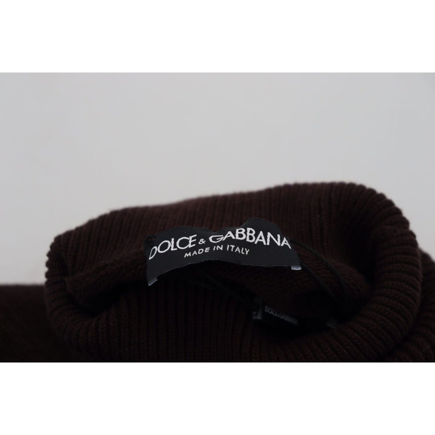 Dolce & Gabbana Brown Wool Turtle Neck Pullover Sweater TSH7939- 46