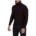 Dolce & Gabbana Brown Wool Turtle Neck Pullover Sweater TSH7939- 46