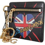 Dolce & Gabbana Black Leather #DGLovesLondon Keyring Cardholder Coin Case VAS130609