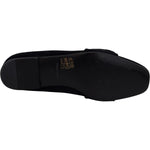 Dolce & Gabbana Black Velvet Crystals Loafers Flats Shoes LA10081- 36