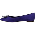 Dolce & Gabbana Purple Suede Crystals Loafers Flats Shoes LA10096- 36.5