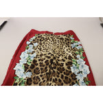 Dolce & Gabbana Multicolor Leopard Flora Printed Mid Waist Trouser Pants PAN73054 - 40