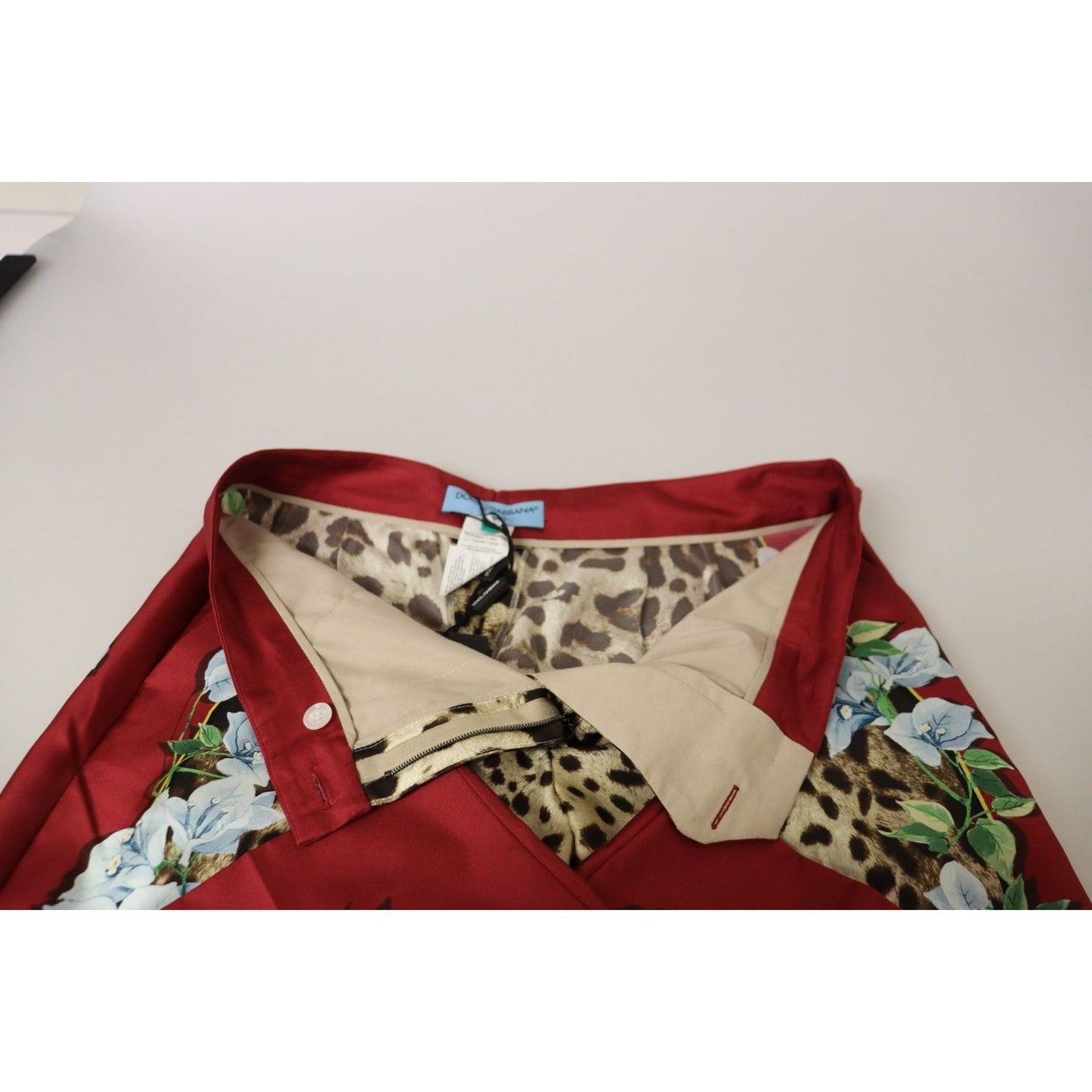 Dolce & Gabbana Multicolor Leopard Flora Printed Mid Waist Trouser Pants PAN73054 - 40
