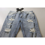 Dolce & Gabbana Blue Cotton Stretch Skinny Low Waist Denim Jeans PAN73107 - 42