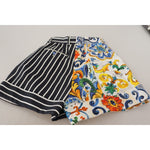 Dolce & Gabbana Multicolor Stripes Majolica Bermuda Shorts SKI1844- 40