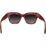 Dolce & Gabbana Red Lace Acetate Rectangle Shades DG4231F Sunglasses GLA1180