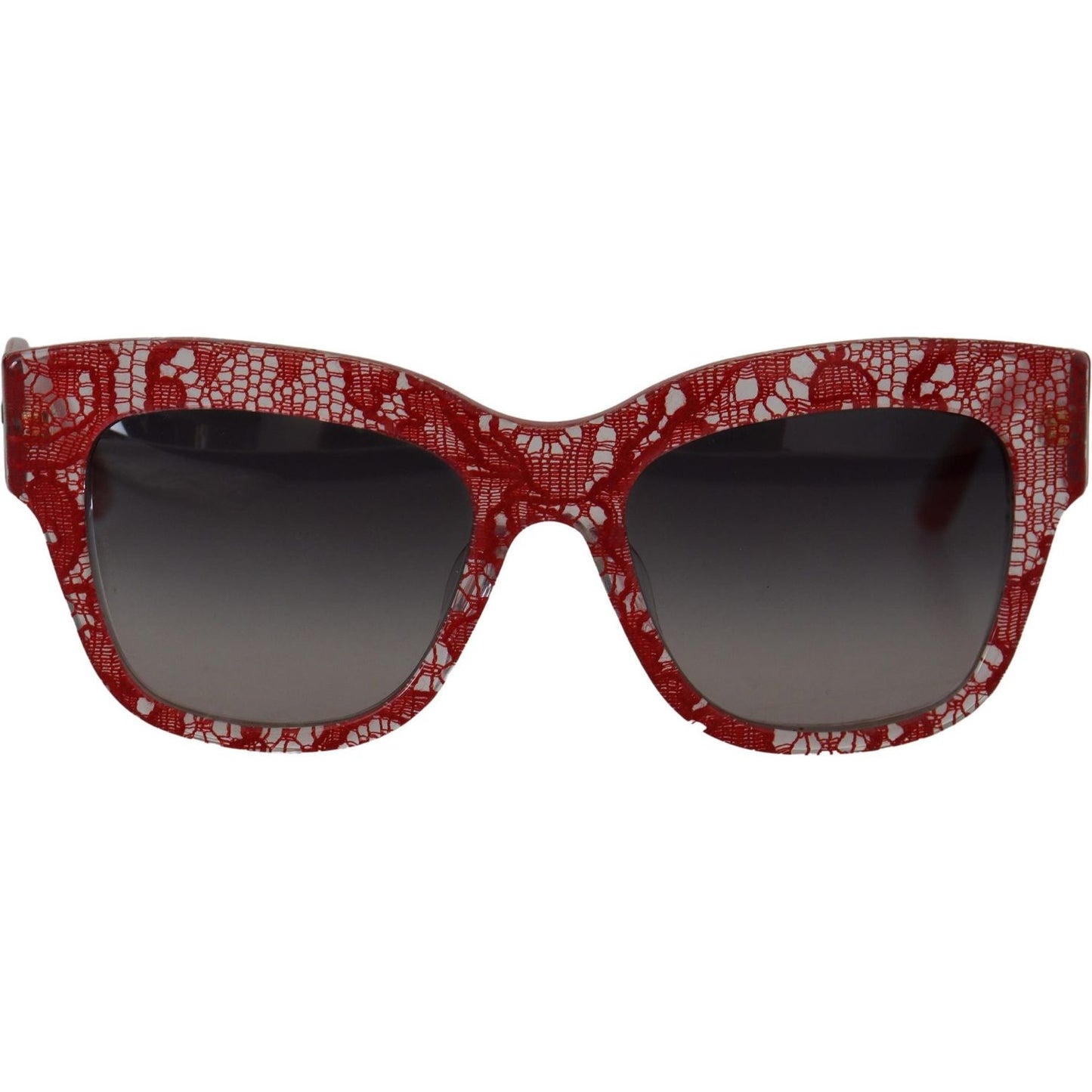 Dolce & Gabbana Red Lace Acetate Rectangle Shades DG4231F Sunglasses GLA1180