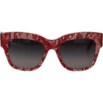 Dolce & Gabbana Red Lace Acetate Rectangle Shades DG4231F Sunglasses GLA1180