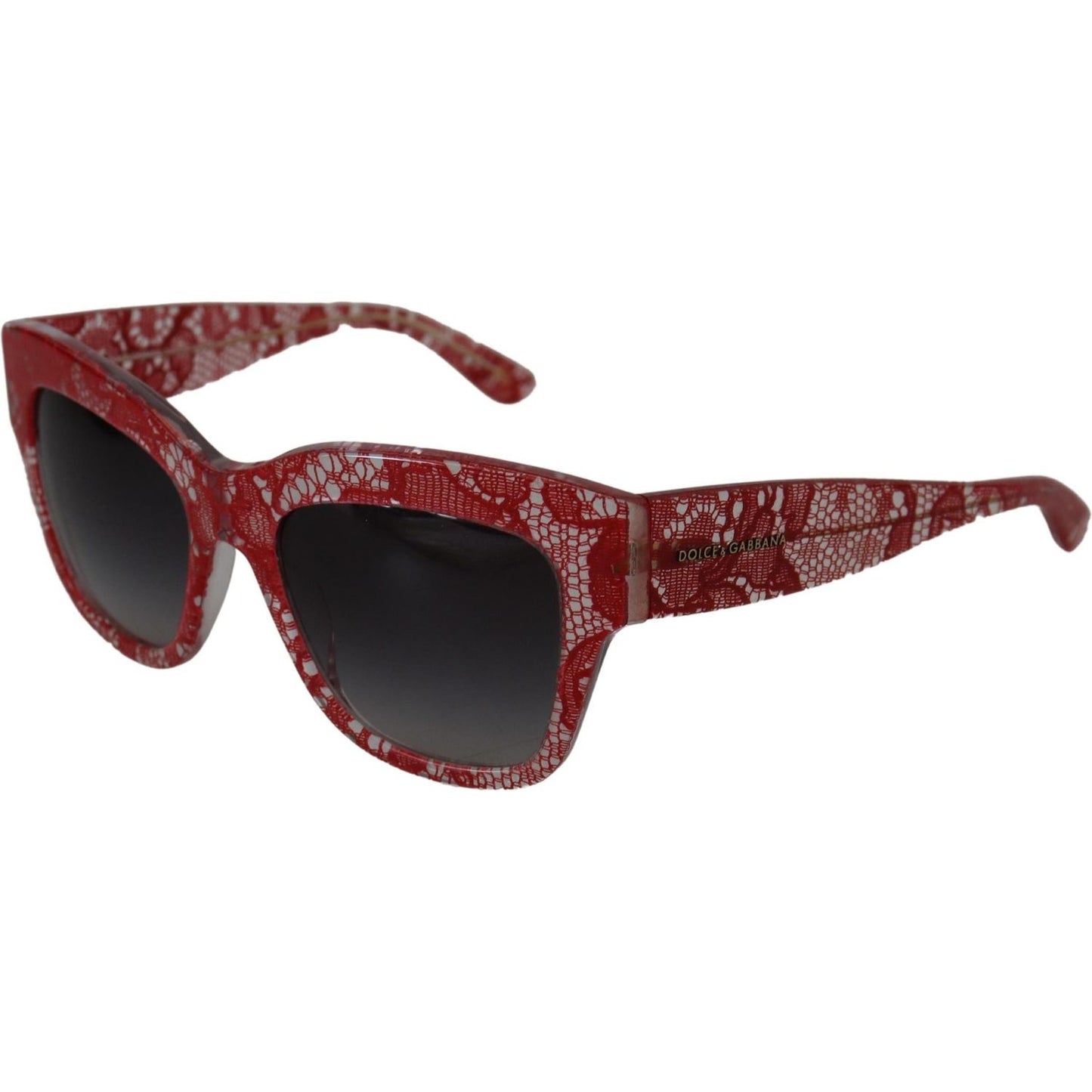 Dolce & Gabbana Red Lace Acetate Rectangle Shades DG4231Sunglasses GLA1182