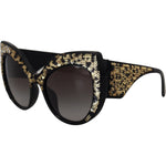 Dolce & Gabbana Black Gold Sequin Butterfly Polarized DG4326 Sunglasses GLA1189
