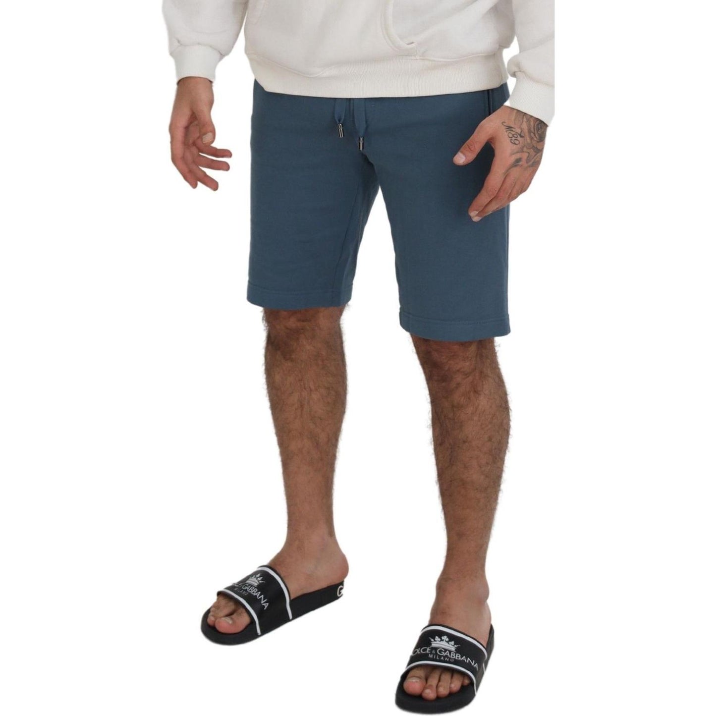 Dolce & Gabbana Blue Cotton Bermuda Casual Mens Shorts PAN73398- 46