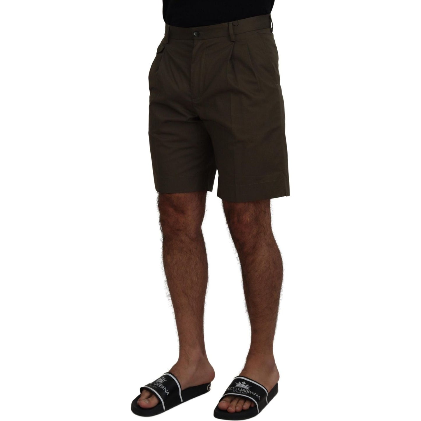 Dolce & Gabbana Green Chinos Cotton Casual Shorts PAN74019- 44