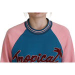 Dolce & Gabbana Blue Pink Queen Sequin Crystal Sweater TSH82978- 36