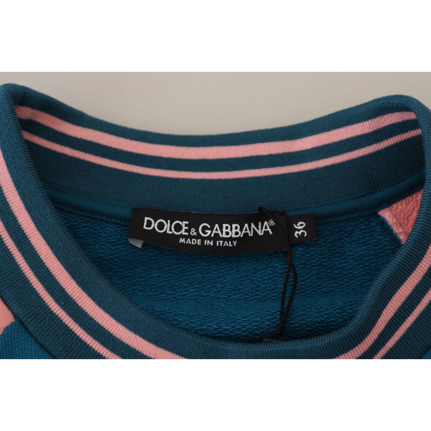 Dolce & Gabbana Blue Pink Queen Sequin Crystal Sweater TSH82978- 36