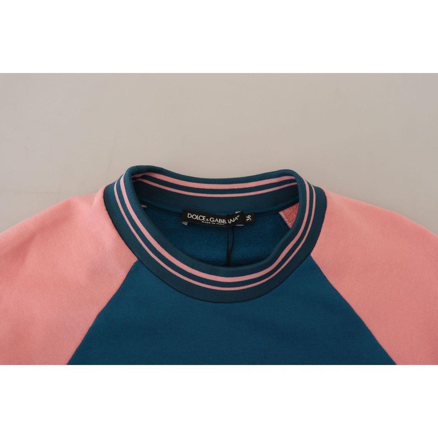 Dolce & Gabbana Blue Pink Queen Sequin Crystal Sweater TSH82978- 36
