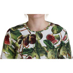 Dolce & Gabbana Crew-neck Cotton Top Blouse Fruit T-shirt TSH82984- 36