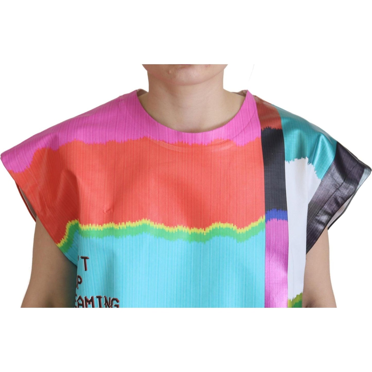 Dolce & Gabbana Multicolor TV Print Blouse Cotton T-shirt TSH83243- 38