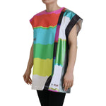 Dolce & Gabbana Multicolor TV Print Blouse Cotton T-shirt TSH83243- 38