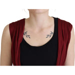 Dolce & Gabbana Bordeaux Silk Stretch Top Vest Blouse TSH83245- 36