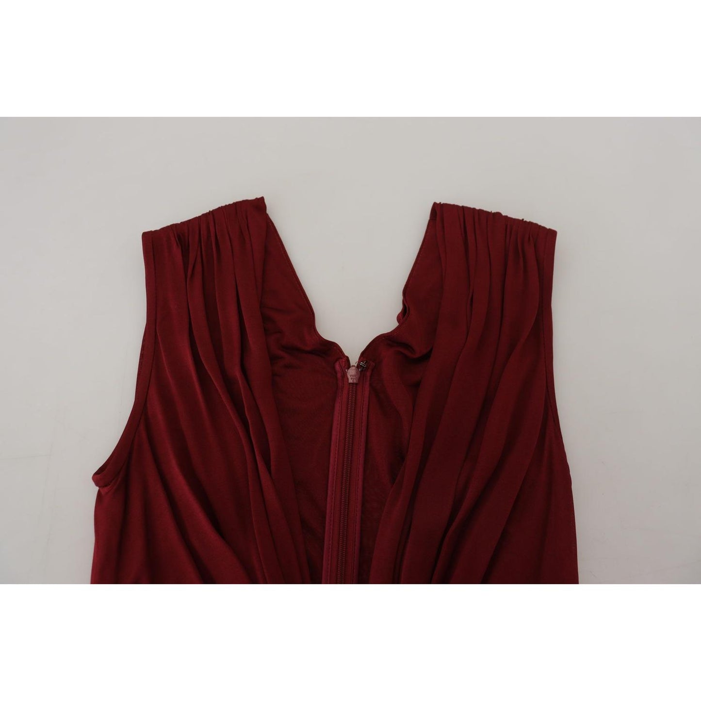 Dolce & Gabbana Bordeaux Silk Stretch Top Vest Blouse TSH83245- 36