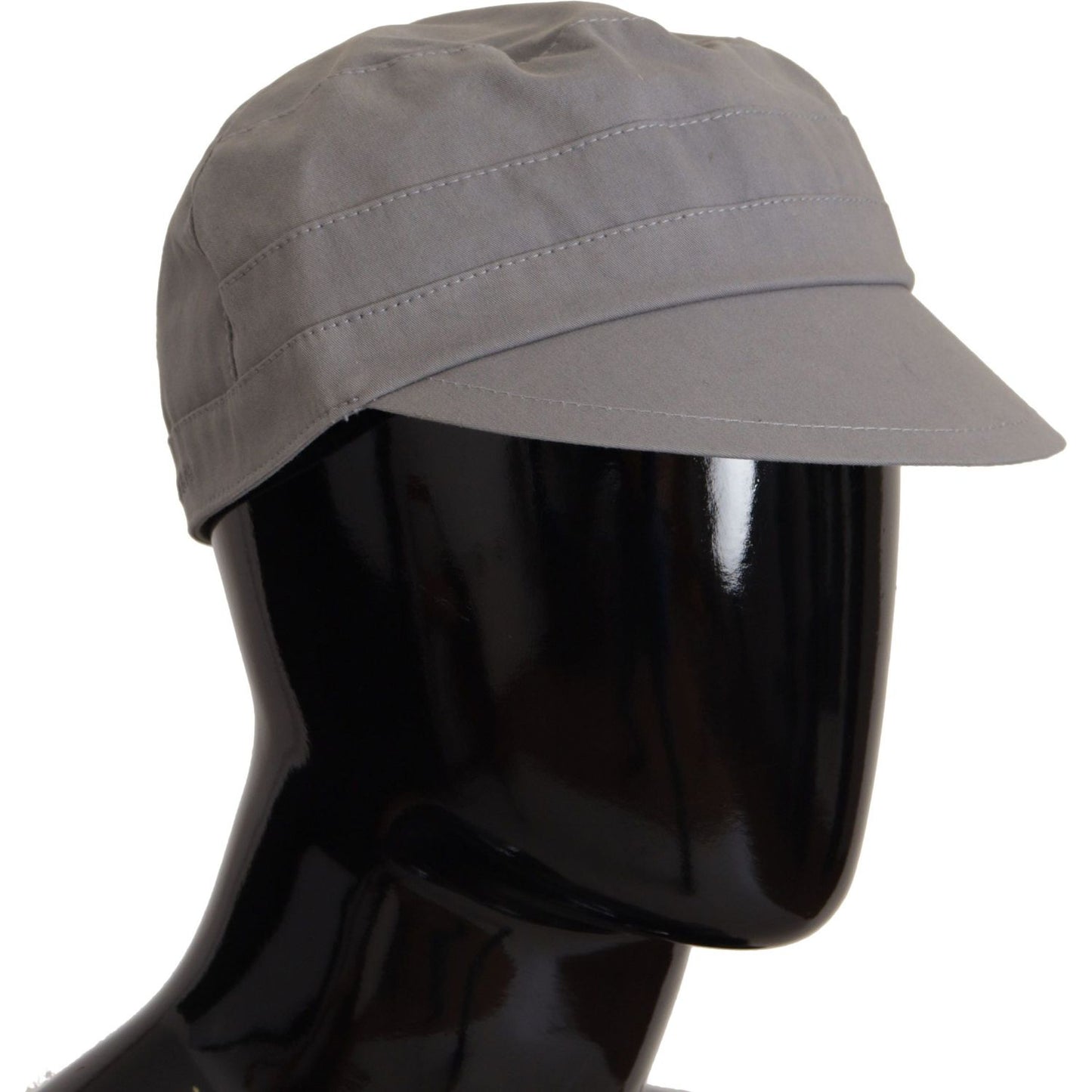 Dolce & Gabbana Gray Newsboy Cap Men Capello Cotton Hat HAT9321- 60