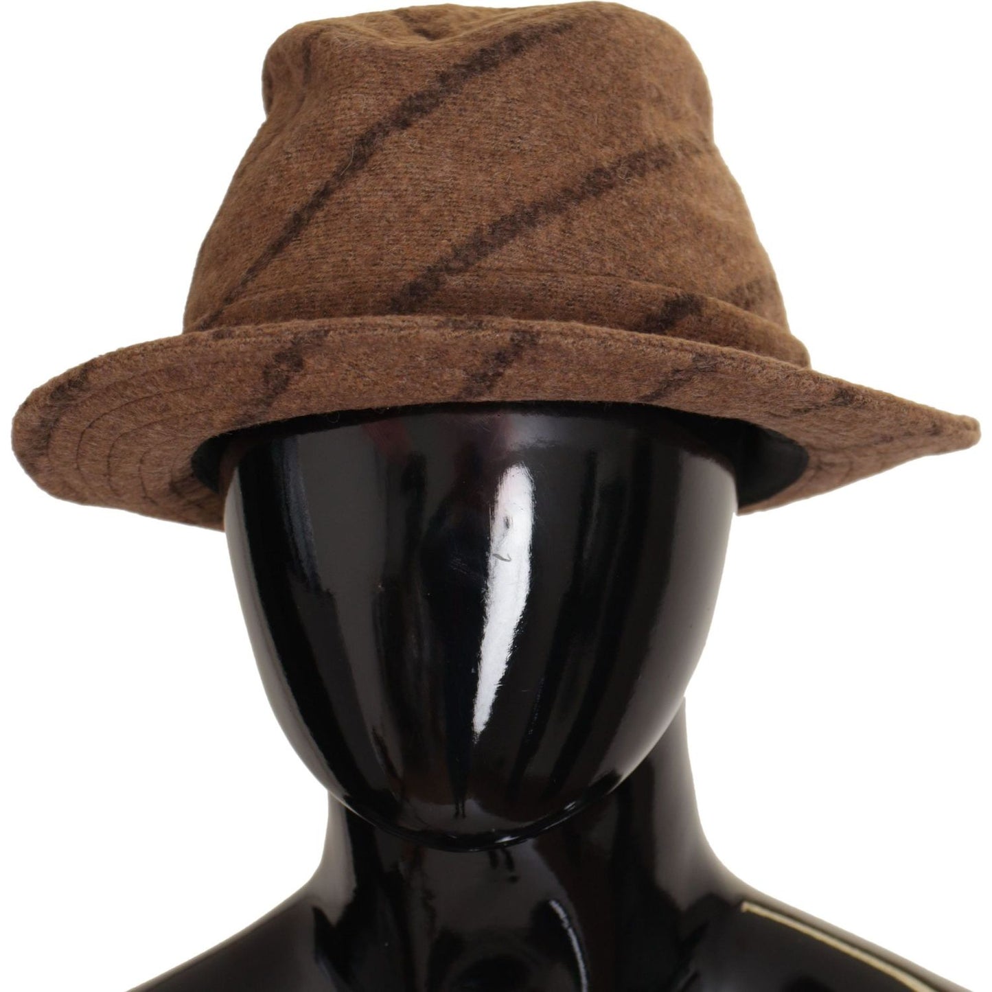 Dolce & Gabbana Brown Fedora Striped Print Summer Hat HAT9274 - 57