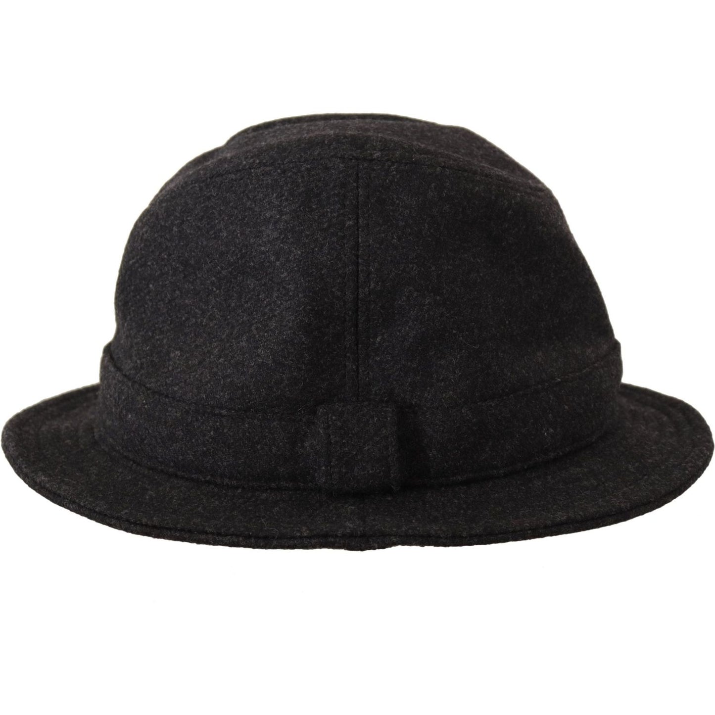 Dolce & Gabbana Gray Virgin Wool Logo Fedora Trilby Cappello Hat HAT9297- 56