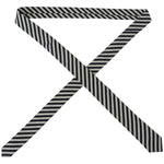 Denny Rose White Blue Striped Classic Adjustable Men Silk Tie KRA3218
