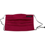 Dolce & Gabbana Maroon Silk Pleated Elastic Ear Strap One Size Face Mask SMY101002