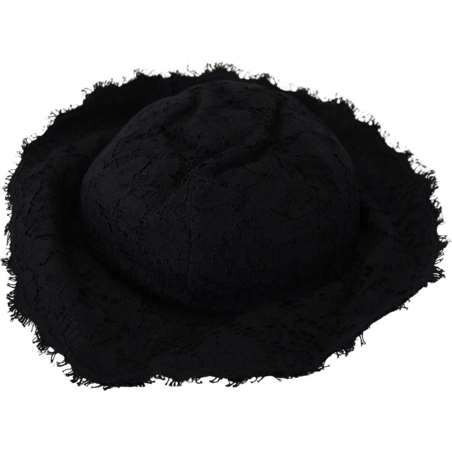 Dolce & Gabbana Black Cotton Wide Brim Shade Hat HAT9378 - 57