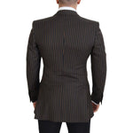 Dolce & Gabbana Black Brown Stripes Single Breasted Blazer JKT3440 - 48