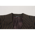 Dolce & Gabbana Black Brown Stripes Single Breasted Blazer JKT3440 - 48