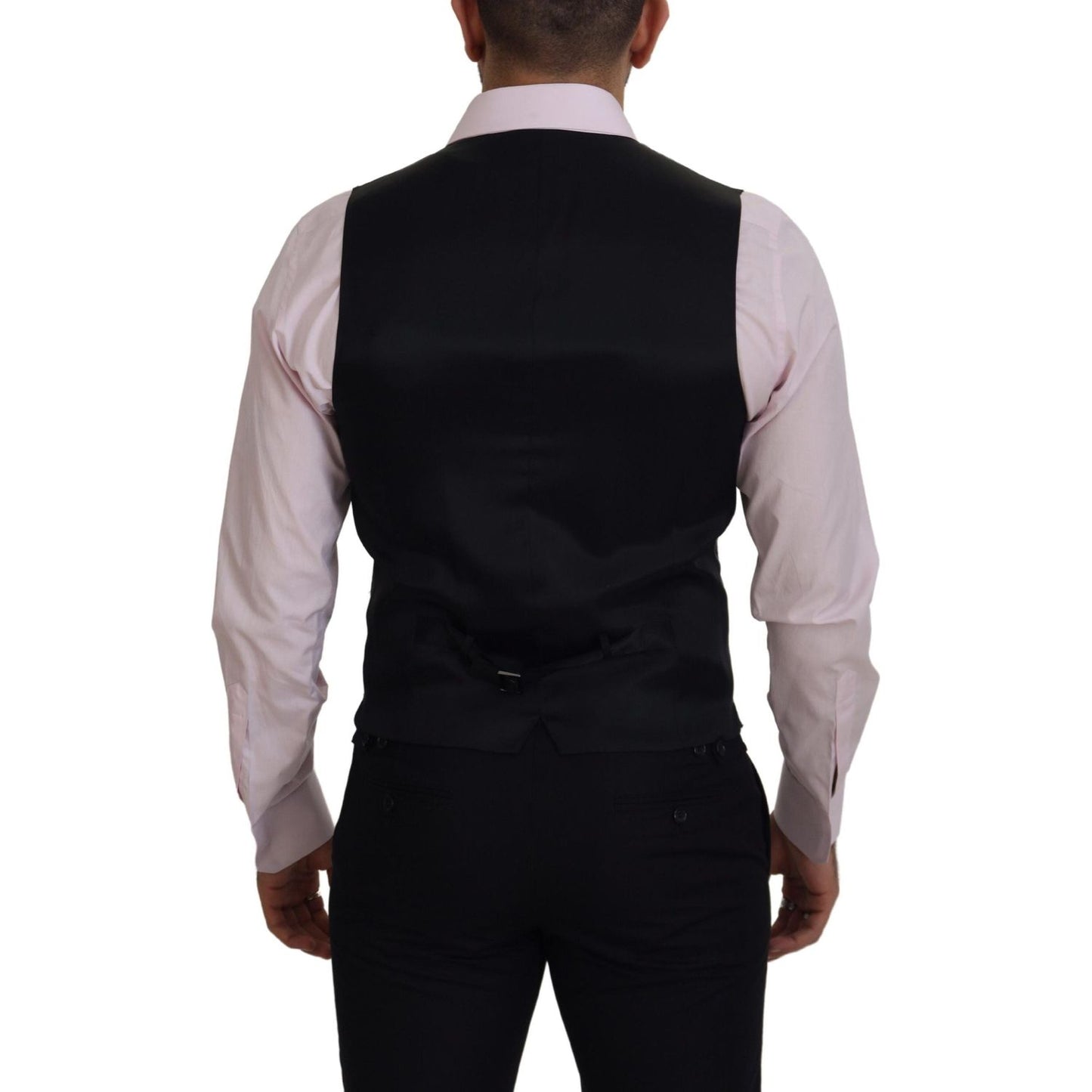 Dolce & Gabbana Multicolor Polyester Waistcoat Dress Formal Vest TSH83315 - 48