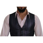 Dolce & Gabbana Multicolor Polyester Waistcoat Dress Formal Vest TSH83315 - 48