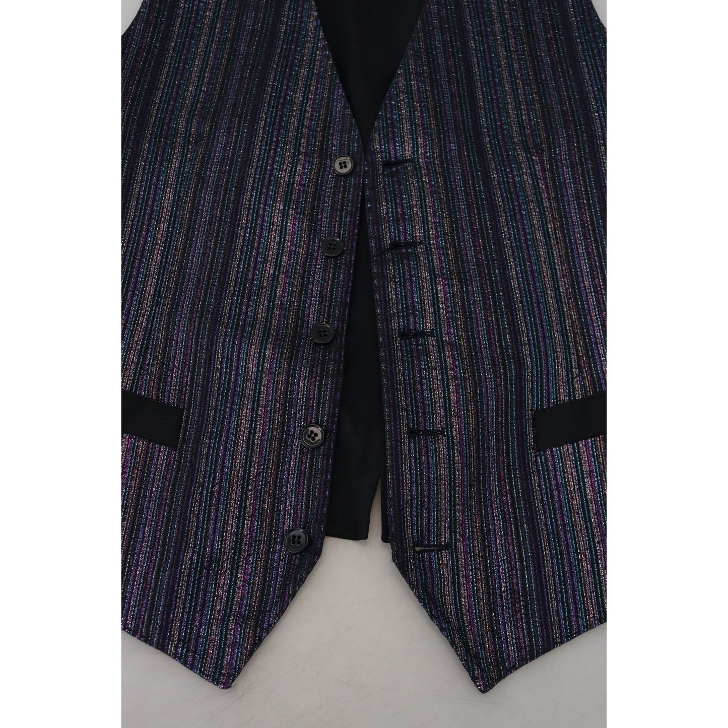 Dolce & Gabbana Multicolor Polyester Waistcoat Dress Formal Vest TSH83315 - 48