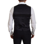 Dolce & Gabbana Black Virgin Wool Waistcoat Formal Dress Vest TSH83183 - 50
