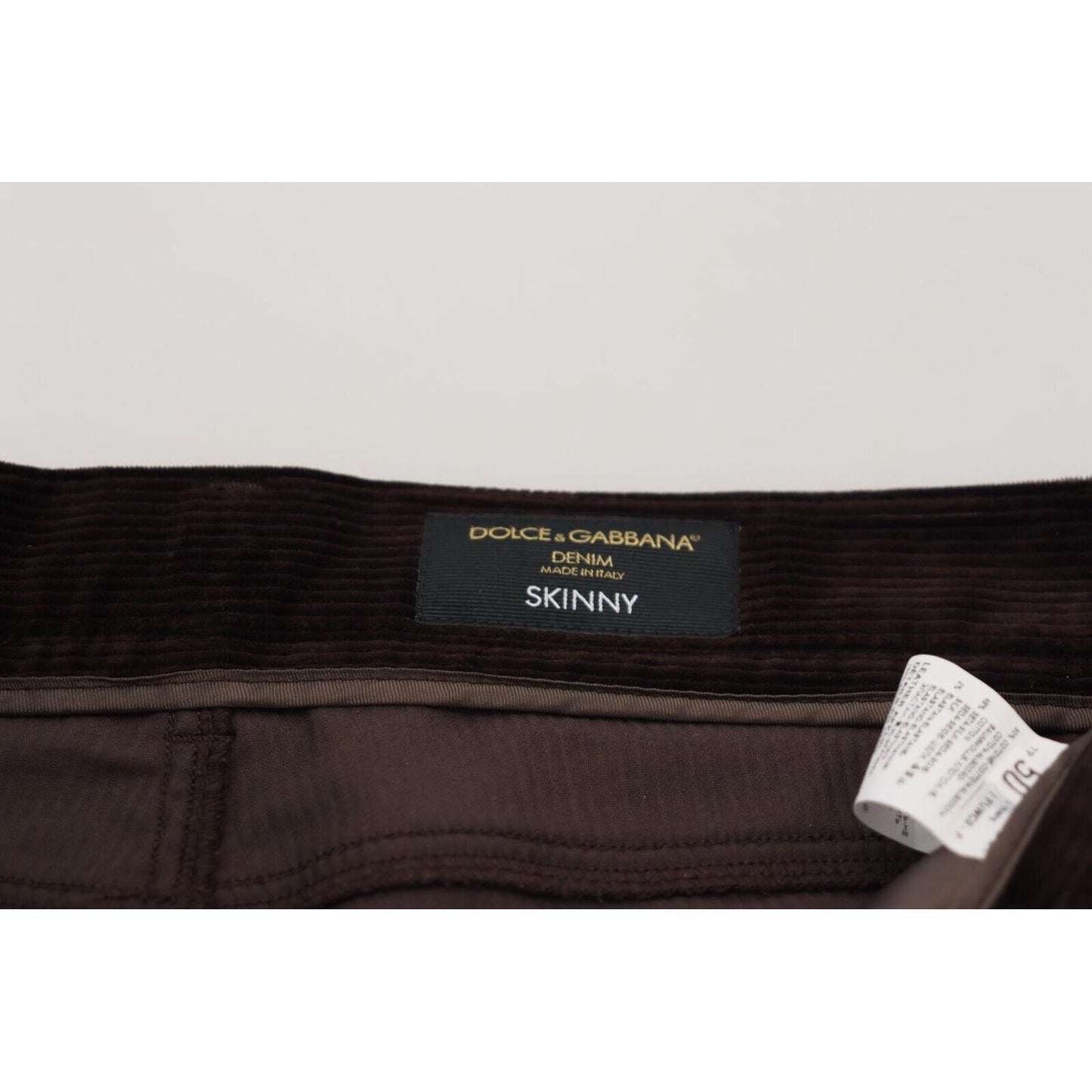 Dolce & Gabbana Brown Corduroy Men Casual Trouser Pants PAN74256 - 50