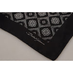 Dolce & Gabbana Black Geometric Patterned Square Handkerchief Scarf MS6260