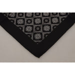 Dolce & Gabbana Black Geometric Patterned Square Handkerchief Scarf MS6260
