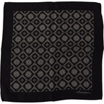 Dolce & Gabbana Black Geometric Patterned Square Handkerchief Scarf MS6260